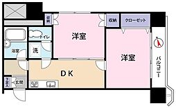 東和ダイヤモンドマンション 2DKの間取図画像
