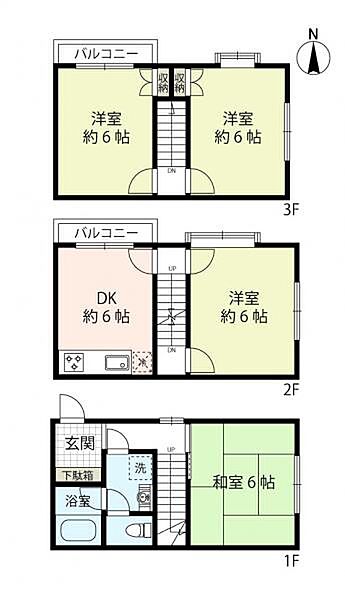 全居室6帖の4DK！リフォーム済で室内状況良好です