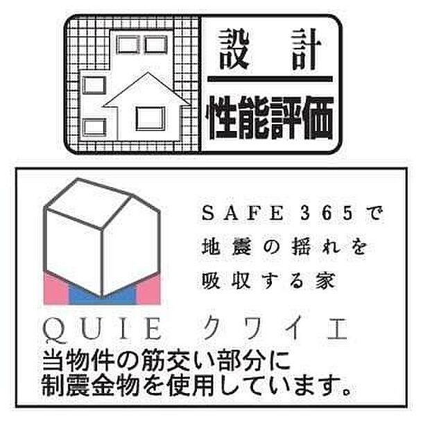 ■制震装置(SAFE365)を搭載することで、地震の揺れに耐える「耐震性能」と、揺れを抑えて住宅へのダメージを軽減する「制震性能」のふたつの備えで、お客様の家を守ります。