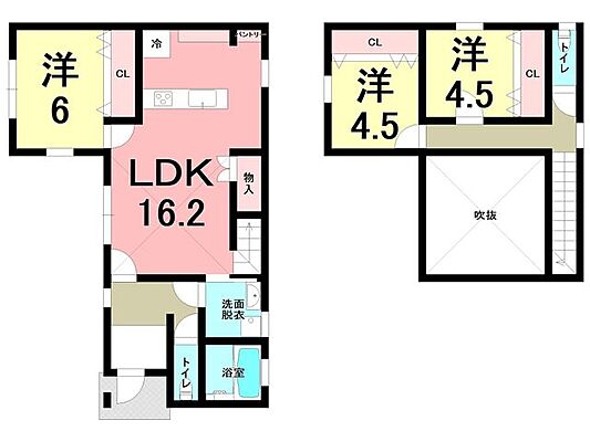 間取り 中古戸建　吉野町　中別府4区画分譲地　未入居