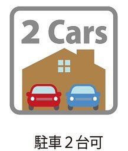 駐車スペースは2台並列。車の出し入れもしやすいので、来客時も安心ですね。