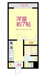 丹木田口ビル 1Kの間取図画像