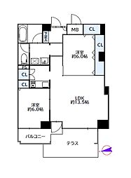御殿場ヒルズ 2LDKの間取図画像