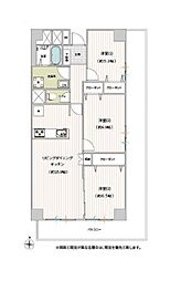 保土ヶ谷ファミールハイツ3号棟 3LDKの間取図画像
