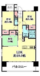 レーベン長町南THECROWNED 3LDKの間取図画像
