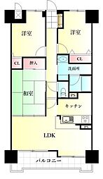 ペルル石巻南中里 3LDKの間取図画像