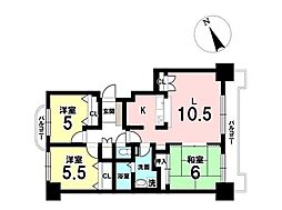 愛弐番館 3LDKの間取図画像