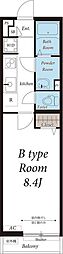 リブリ・草加2 1Kの間取図画像