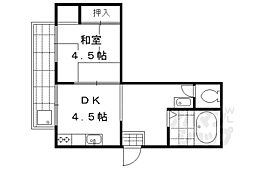 マンションジュネス 1DKの間取図画像