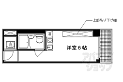 京都今出川レジデンス ワンルームの間取図画像