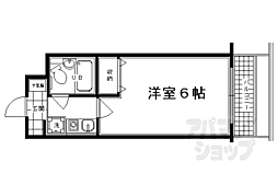 阪急京都本線 京都河原町駅 徒歩4分の賃貸マンション 8階1Kの間取り