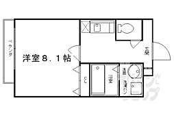 京阪本線 東福寺駅 徒歩10分の賃貸マンション 1階1Kの間取り