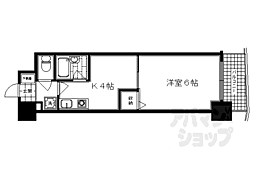 阪急京都本線 京都河原町駅 徒歩4分の賃貸マンション 10階1Kの間取り