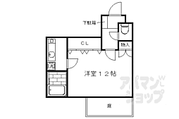 JR山陰本線 花園駅 徒歩2分の賃貸マンション 2階1Kの間取り