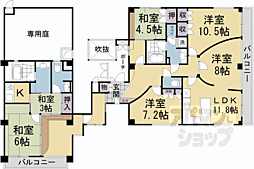京阪本線 祇園四条駅 徒歩10分の賃貸マンション 6階6LDKの間取り