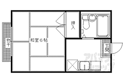 青葉ハイツ 3階1Kの間取り