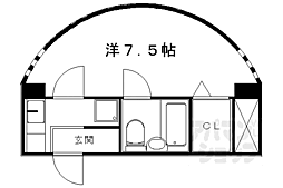 ＦＩＤＵＣＩＡ 4階1Kの間取り