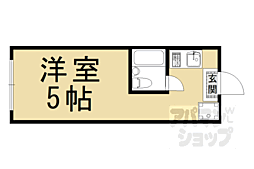JR奈良線 東福寺駅 徒歩3分の賃貸マンション 3階ワンルームの間取り