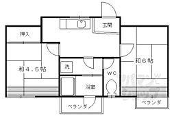 七条ハイツ 2DKの間取図画像