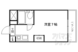 カーサ・ドマーニ 4階ワンルームの間取り