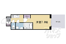 エスリード京都梅小路アヴェニテ 1階1Kの間取り