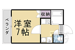グレーシー西ノ京 4階1Kの間取り