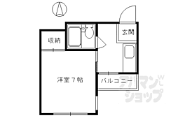 阪急京都本線 大宮駅 徒歩5分の賃貸マンション 1階1Kの間取り
