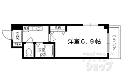 プレサンス京都二条城前 3階1Kの間取り