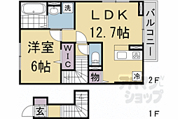京阪本線 鳥羽街道駅 徒歩6分の賃貸アパート 1階1LDKの間取り