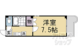 JR東海道・山陽本線 京都駅 徒歩2分の賃貸マンション 5階ワンルームの間取り