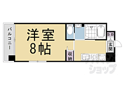 阪急京都本線 西院駅 徒歩10分の賃貸マンション 5階1Kの間取り