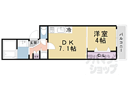 Ｃｏｃｏｎ京都一条 405 4階1LDKの間取り