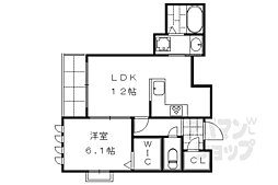 京都地下鉄東西線 東山駅 徒歩1分の賃貸マンション 3階1LDKの間取り