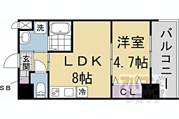 （仮称）千本二条マンション計画 401 4階1LDKの間取り