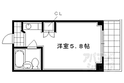京阪本線 清水五条駅 徒歩5分の賃貸マンション 3階1Kの間取り
