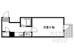 京阪本線 清水五条駅 徒歩5分の賃貸マンション 4階1Kの間取り