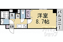 アドバンス京都アクィラ 3階1Kの間取り