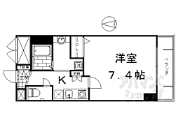 JR東海道・山陽本線 京都駅 徒歩8分の賃貸マンション 6階1Kの間取り