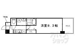 ＥＳＣＡＳＡ京都西陣 1階1Kの間取り