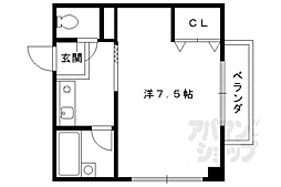 京阪本線 七条駅 徒歩5分の賃貸マンション 4階1Kの間取り