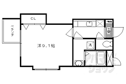 JR東海道・山陽本線 京都駅 徒歩12分の賃貸マンション 3階1Kの間取り