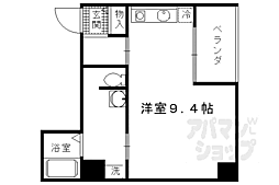 ＰＩＮＥ　ＷＥＳＴ 6階ワンルームの間取り