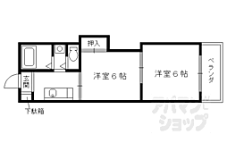 JR東海道・山陽本線 京都駅 徒歩14分の賃貸マンション 2階2Kの間取り