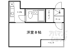 ＣＡＳＡ聚楽 4階1Kの間取り