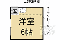 京都地下鉄東西線 太秦天神川駅 徒歩12分の賃貸アパート 2階ワンルームの間取り