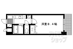 ヴィヴァーチェ四条大宮 6階1Kの間取り