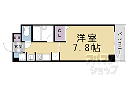 京阪本線 鳥羽街道駅 徒歩3分の賃貸マンション 1階1Kの間取り