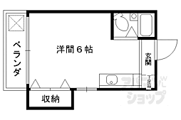 JR東海道・山陽本線 京都駅 徒歩15分の賃貸マンション 3階1Kの間取り
