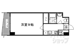 阪急京都本線 西京極駅 徒歩2分の賃貸マンション 4階1Kの間取り