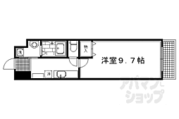 Bo.上七軒 1Kの間取図画像